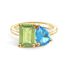 Toi et Moi Personalized Peridot Birthstone Anniversary Ring