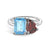 Toi et Moi Personalized Aquamarine Birthstone Anniversary Ring