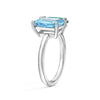 Toi et Moi Personalized Aquamarine Birthstone Anniversary Ring