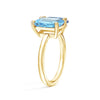 Toi et Moi Personalized Aquamarine Birthstone Anniversary Ring