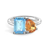 Toi et Moi Personalized Aquamarine Birthstone Anniversary Ring