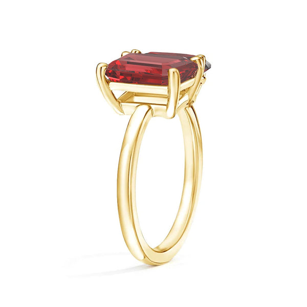 Toi et Moi Personalized Ruby Birthstone Anniversary Ring