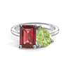 Toi et Moi Personalized Ruby Birthstone Anniversary Ring