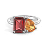Toi et Moi Personalized Ruby Birthstone Anniversary Ring