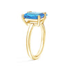 Toi et Moi Personalized Blue Topaz Birthstone Anniversary Ring