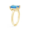 Toi et Moi Personalized Blue Topaz Birthstone Anniversary Ring