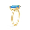 Toi et Moi Personalized Blue Topaz Birthstone Anniversary Ring