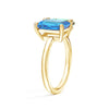Toi et Moi Personalized Blue Topaz Birthstone Anniversary Ring