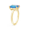Toi et Moi Personalized Blue Topaz Birthstone Anniversary Ring