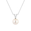 8mm Freshwater Cultured Pearl Solitaire V Bale Pendant