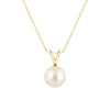 8mm Freshwater Cultured Pearl Solitaire V Bale Pendant