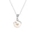 8mm Freshwater Cultured Pearl Spiral Pendant with Moissanite Accent