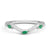 Willow Curved Lab Grown Emerald Band