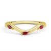 Willow Curved Lab Grown Ruby Band